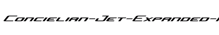 font Concielian-Jet-Expanded-Italic download