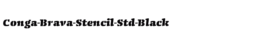 font Conga-Brava-Stencil-Std-Black download