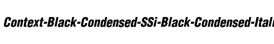 font Context-Black-Condensed-SSi-Black-Condensed-Italic download