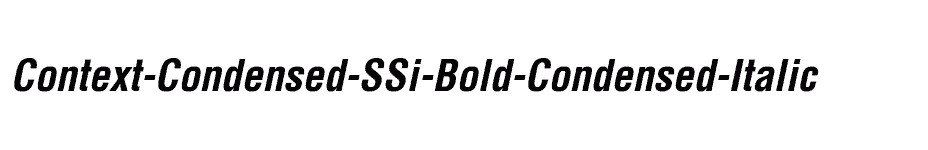 font Context-Condensed-SSi-Bold-Condensed-Italic download