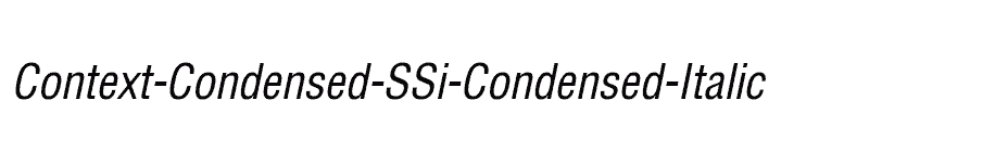 font Context-Condensed-SSi-Condensed-Italic download
