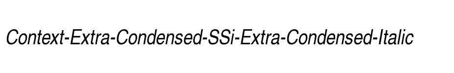 font Context-Extra-Condensed-SSi-Extra-Condensed-Italic download