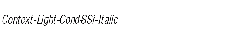 font Context-Light-Cond-SSi-Italic download