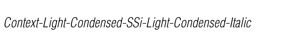 font Context-Light-Condensed-SSi-Light-Condensed-Italic download