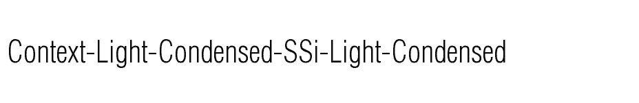 font Context-Light-Condensed-SSi-Light-Condensed download
