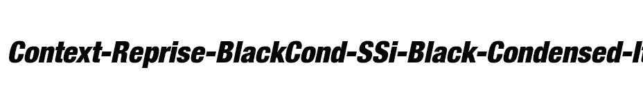 font Context-Reprise-BlackCond-SSi-Black-Condensed-Italic download
