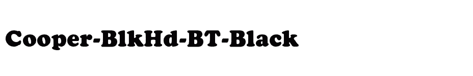 font Cooper-BlkHd-BT-Black download