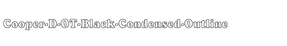 font Cooper-D-OT-Black-Condensed-Outline download