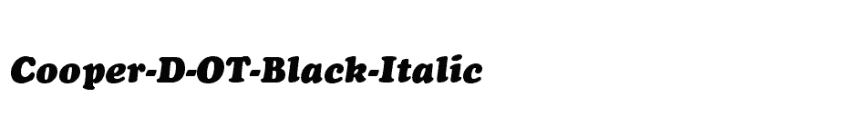 font Cooper-D-OT-Black-Italic download