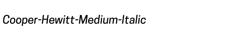 font Cooper-Hewitt-Medium-Italic download