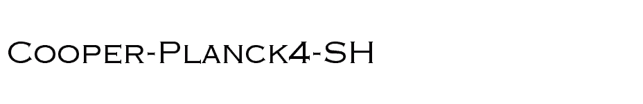 font Cooper-Planck4-SH download