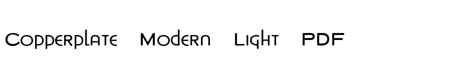 font Copperplate-Modern-Light-PDF download