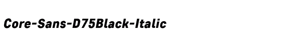 font Core-Sans-D75Black-Italic download