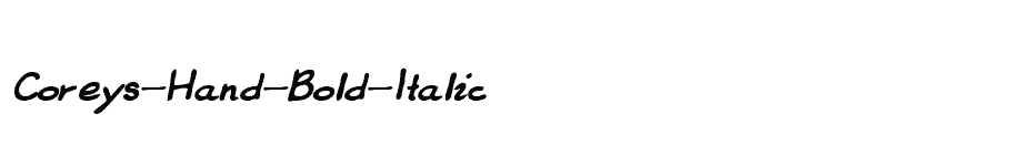 font Coreys-Hand-Bold-Italic download
