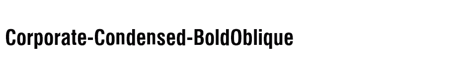 font Corporate-Condensed-BoldOblique download