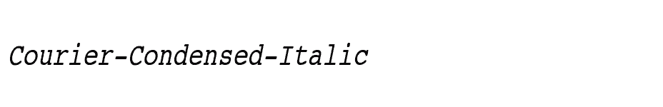 font Courier-Condensed-Italic download