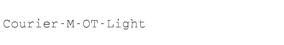 font Courier-M-OT-Light download