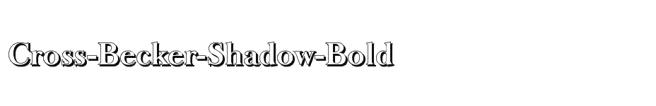 font Cross-Becker-Shadow-Bold download
