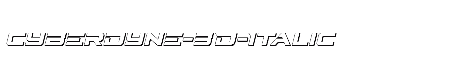 font Cyberdyne-3D-Italic download