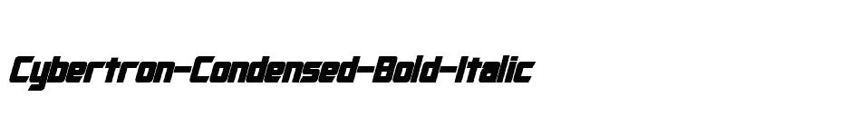 font Cybertron-Condensed-Bold-Italic download