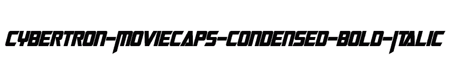 font Cybertron-Moviecaps-Condensed-Bold-Italic download