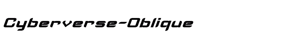 font Cyberverse-Oblique download