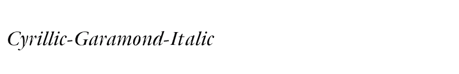 font Cyrillic-Garamond-Italic download