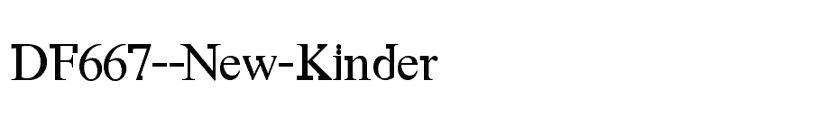 font DF667--New-Kinder download