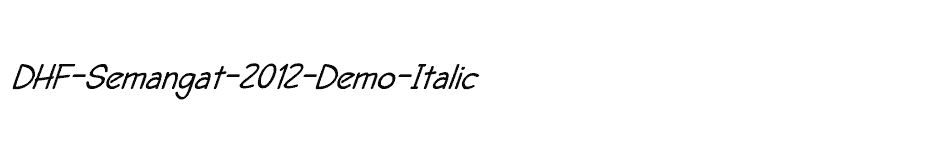 font DHF-Semangat-2012-Demo-Italic download