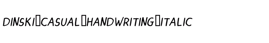font DINSKI-CASUAL-HANDWRITING-Italic download
