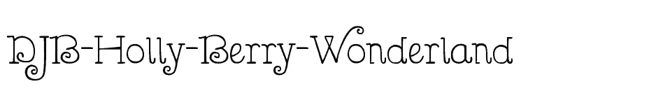 font DJB-Holly-Berry-Wonderland download