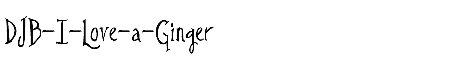 font DJB-I-Love-a-Ginger download