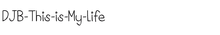 font DJB-This-is-My-Life download