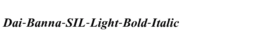 font Dai-Banna-SIL-Light-Bold-Italic download