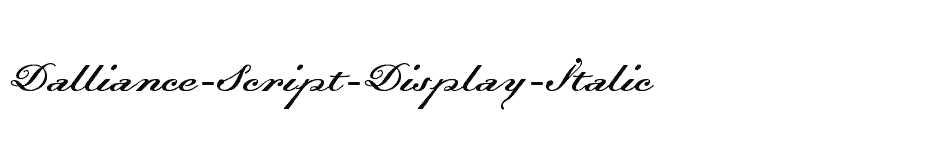 font Dalliance-Script-Display-Italic download