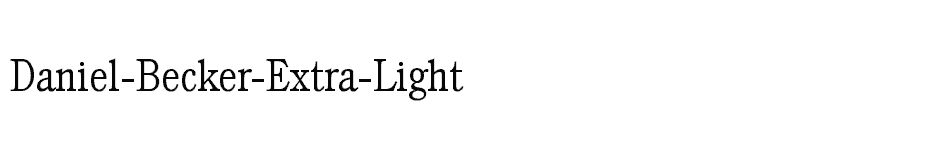 font Daniel-Becker-Extra-Light download