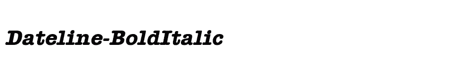 font Dateline-BoldItalic download