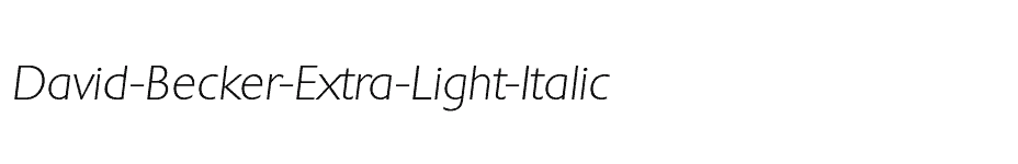 font David-Becker-Extra-Light-Italic download