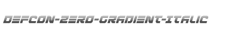 font Defcon-Zero-Gradient-Italic download