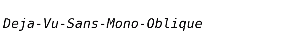 font Deja-Vu-Sans-Mono-Oblique download