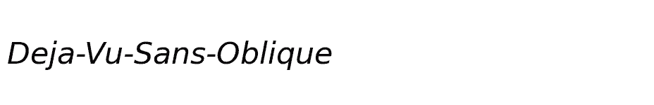 font Deja-Vu-Sans-Oblique download