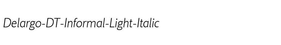 font Delargo-DT-Informal-Light-Italic download