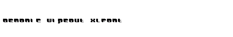 font Demonic-Wipeout-XLFont download