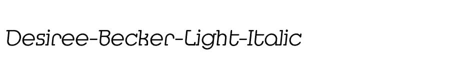 font Desiree-Becker-Light-Italic download