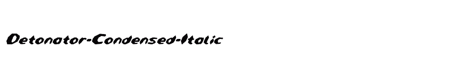 font Detonator-Condensed-Italic download