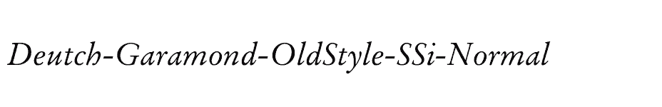 font Deutch-Garamond-OldStyle-SSi-Normal download