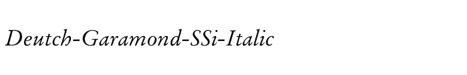 font Deutch-Garamond-SSi-Italic download