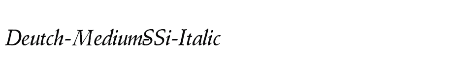 font Deutch-Medium-SSi-Italic download