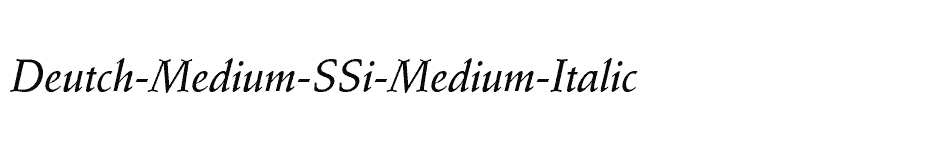 font Deutch-Medium-SSi-Medium-Italic download