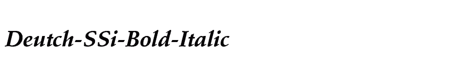 font Deutch-SSi-Bold-Italic download